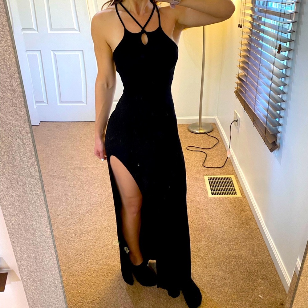 America Eagle Black Maxi Dress